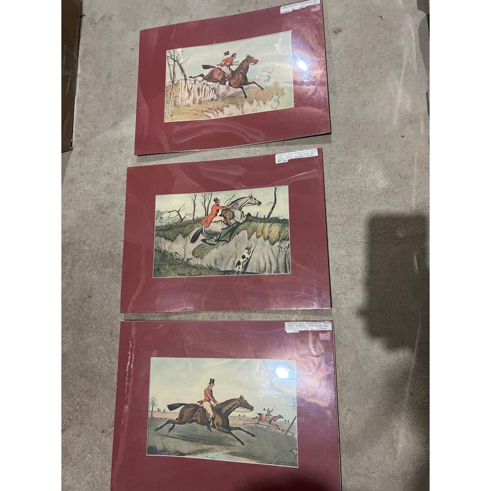 Henry Thomas Aiken English Hunt Equestrian Horse Scenes Prints Set of three